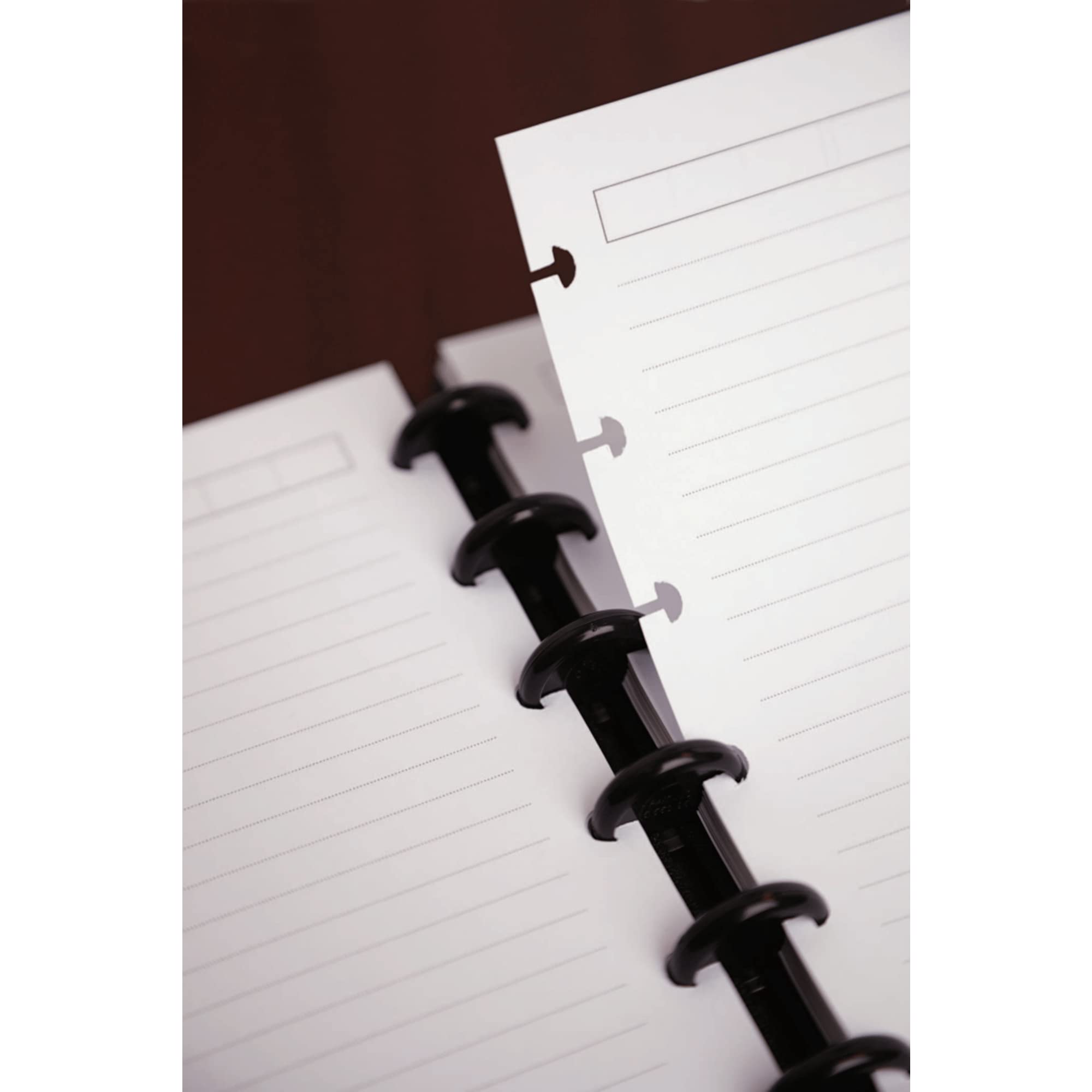TUL Custom Note-Taking System Discbound Notebook, Junior Size, Leather Cover, Black - Image 5