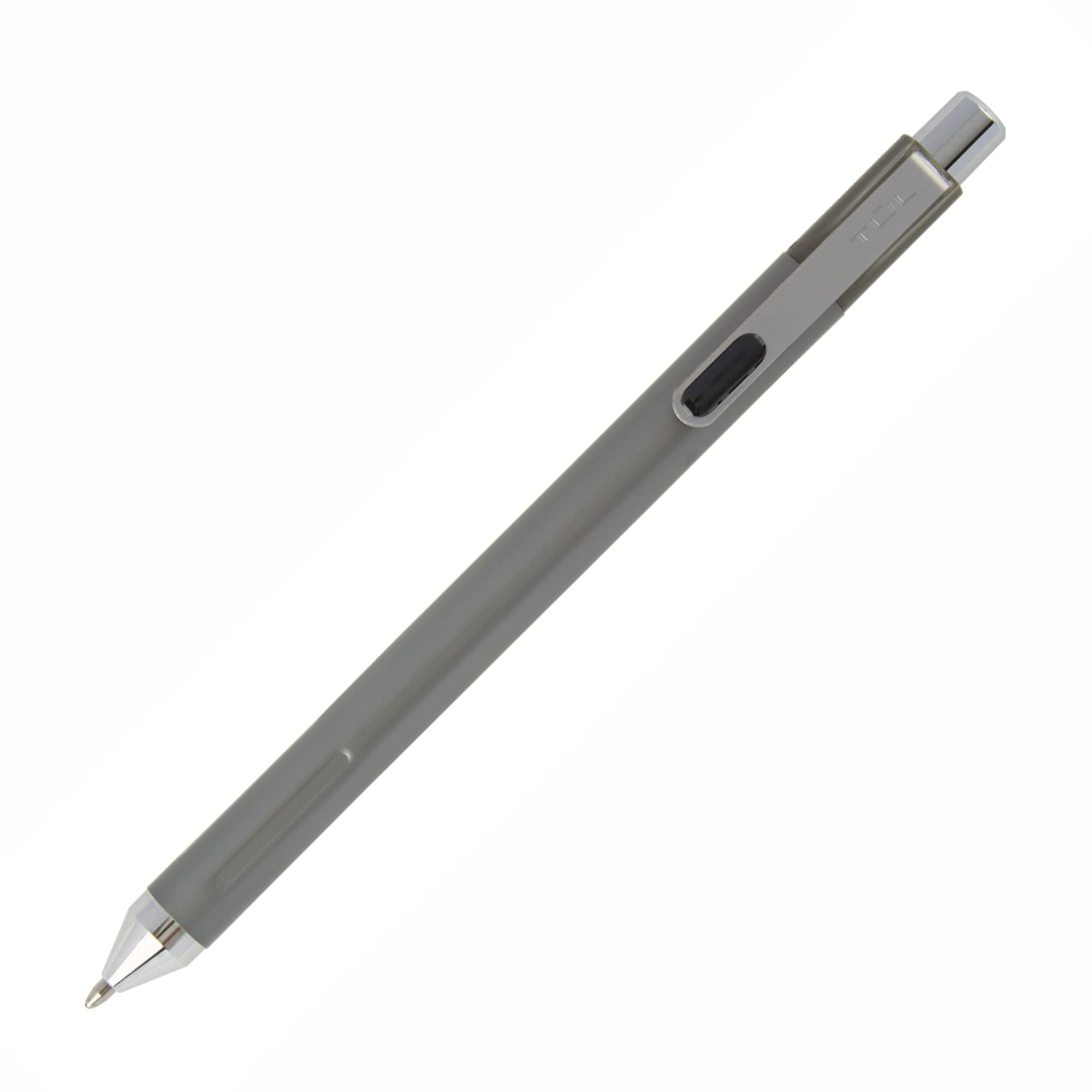TUL® Fine Writing Solid Metal Barrel Ballpoint Pen With 2 Refills, Medium Point, 1.0 mm, Silver Barrel, Assorted Ink Colors - Image 3