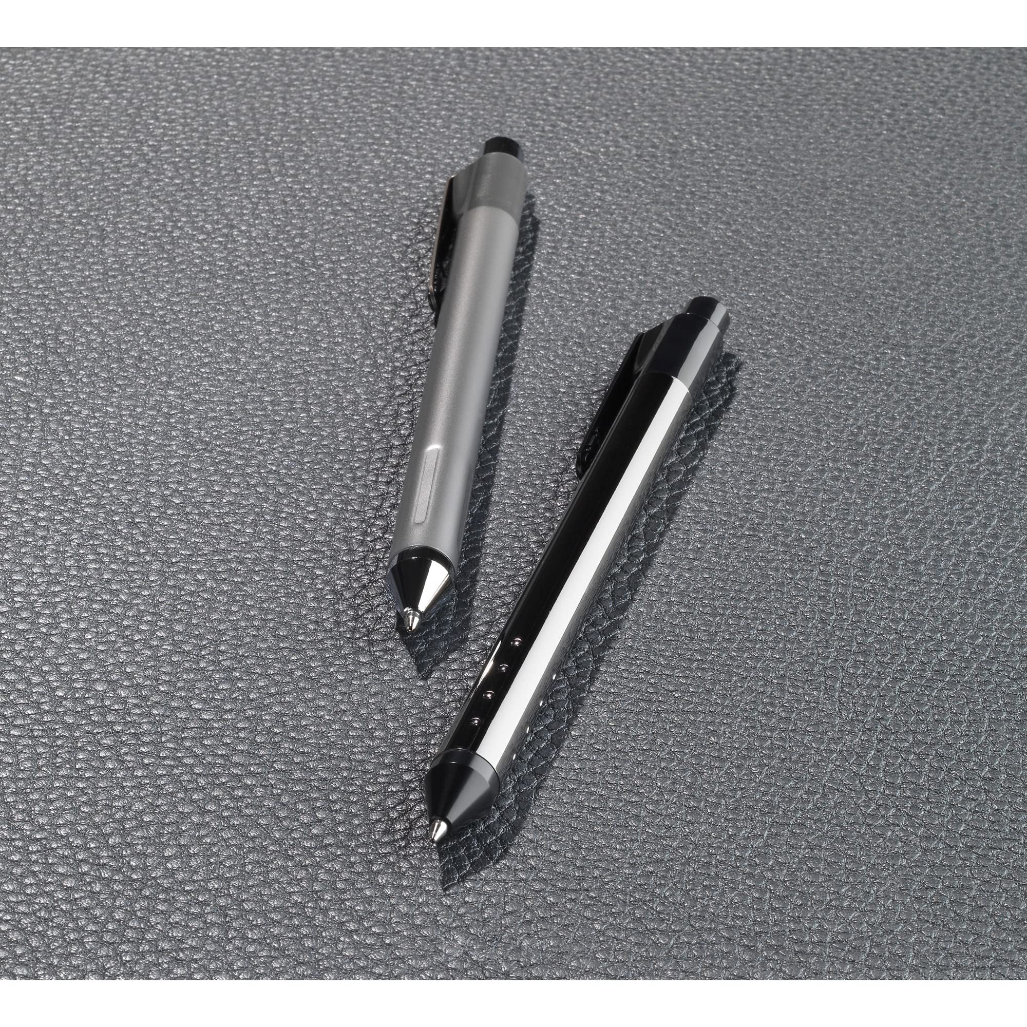 TUL Fine Writing Solid Metal Barrel Retractable Gel Pen With 2 Refills, Medium Point, 0.7 mm, Gunmetal Gray Barrel, Assorted Ink Colors - Image 6