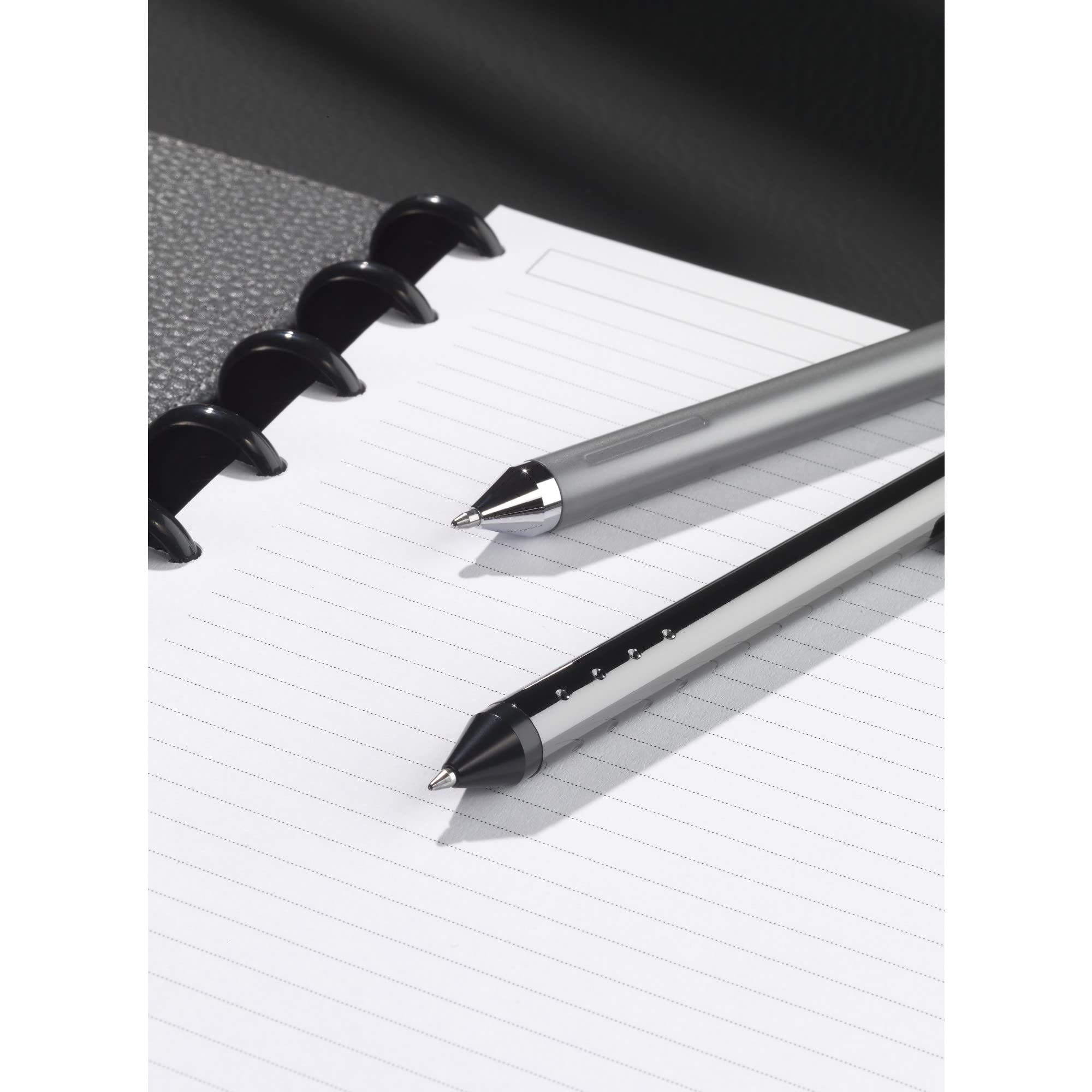 TUL® Fine Writing Solid Metal Barrel Ballpoint Pen With 2 Refills, Medium Point, 1.0 mm, Silver Barrel, Assorted Ink Colors - Image 6