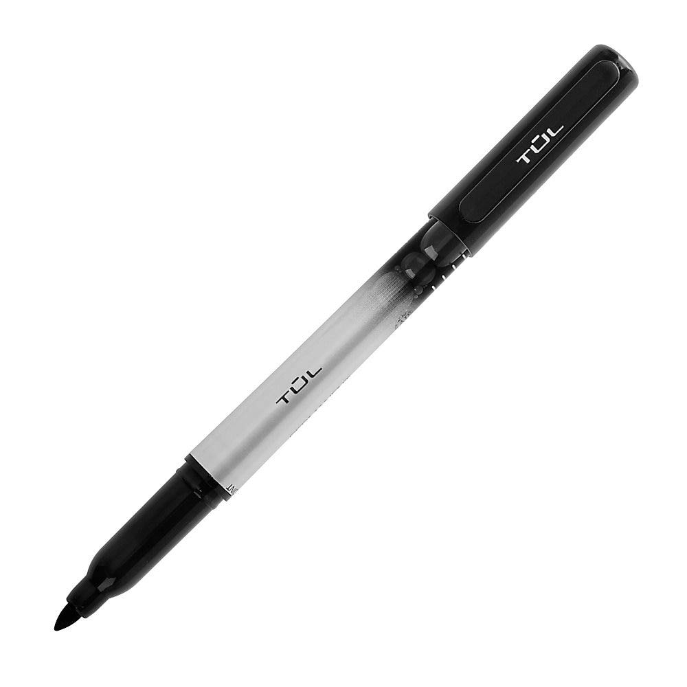 TUL® Permanent Markers, Fine Point, Silver Barrel, Black Ink, Pack Of 12 Markers - Image 5