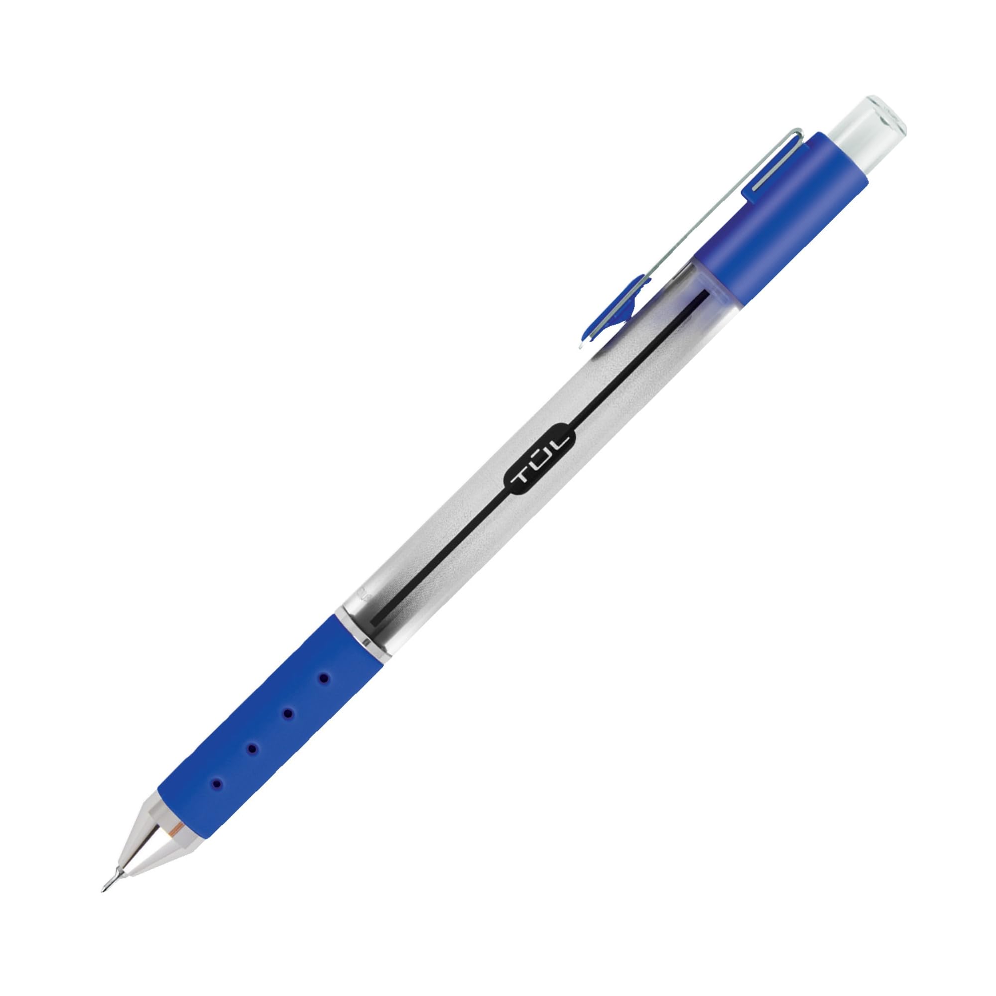 TUL Retractable Gel Pens, Needle Point, 0.7 mm, Gray Barrel, Assorted Bright Ink Colors, Pack Of 8 - Image 3